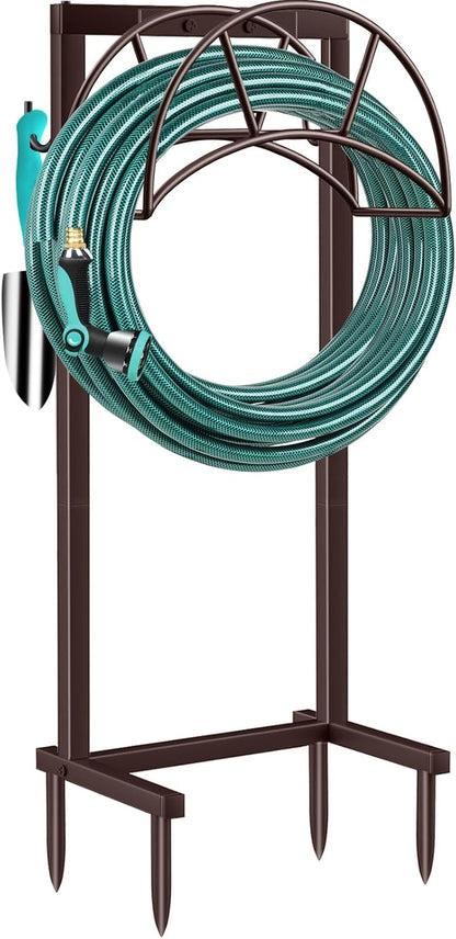 Garden Hose Holder, 4 Spikes Heavy Duty Hose Stand for 160FT Hose