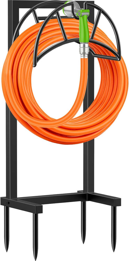 Garden Hose Holder, 4 Spikes Heavy Duty Hose Stand for 160FT Hose