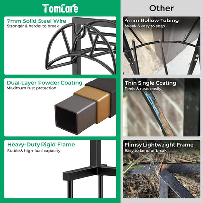 Garden Hose Holder, 4 Spikes Heavy Duty Hose Stand for 160FT Hose