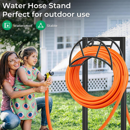 Garden Hose Holder, 4 Spikes Heavy Duty Hose Stand for 160FT Hose
