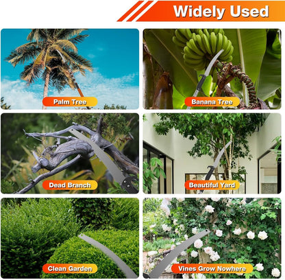 26FT Reach Pole Saws for Tree Trimming, Pole Saw with 5-20FT Telescoping Extension Pole, Pruning Saw with 19" 3X Detachable Saw, Non-Slip Handle, Tree Trimmer for Garden Palms Shrubs
