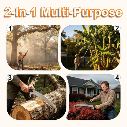26FT Reach Pole Saws for Tree Trimming, Pole Saw with 5-20FT Telescoping Extension Pole, Pruning Saw with 19" 3X Detachable Saw, Non-Slip Handle, Tree Trimmer for Garden Palms Shrubs