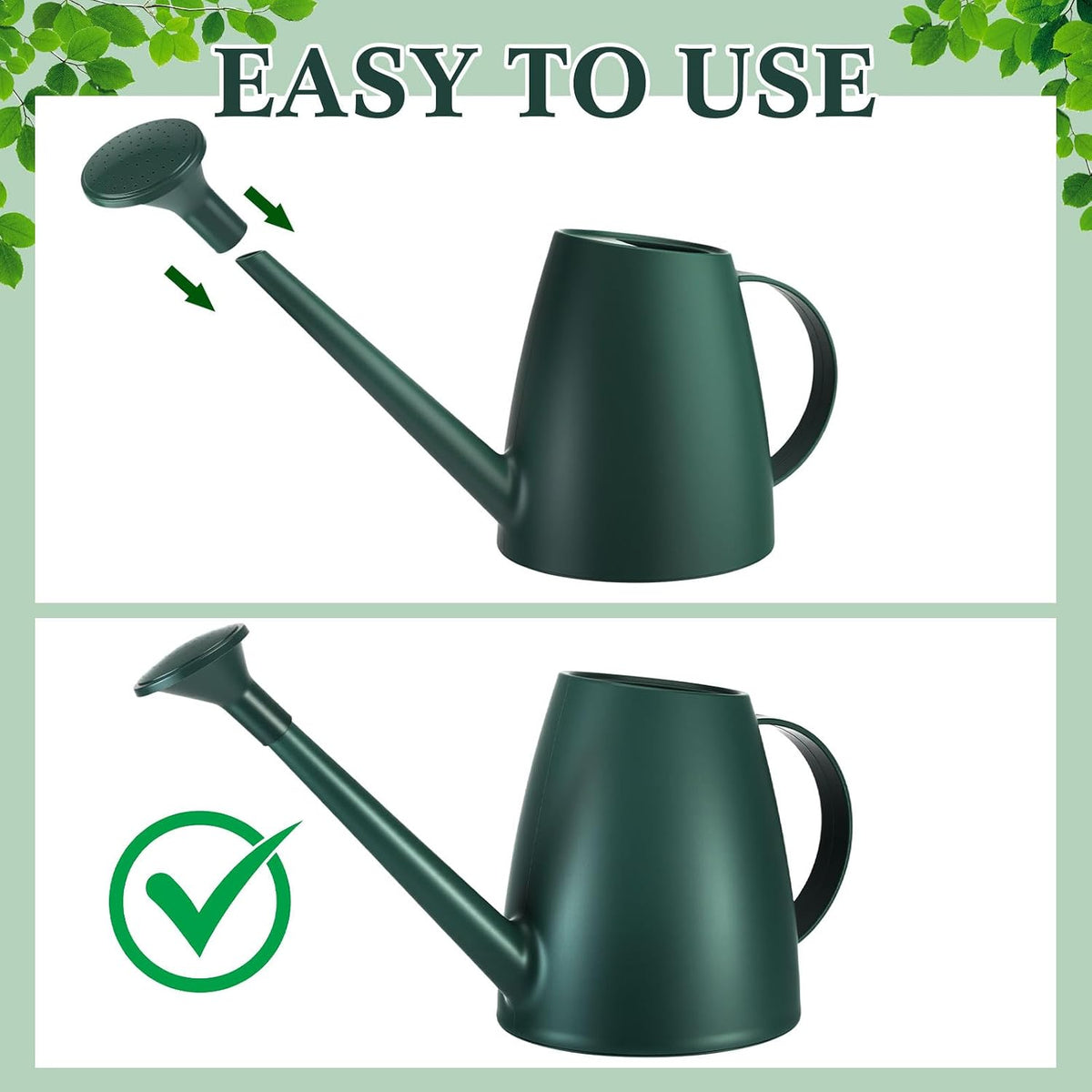 1/2 Gallon Long Spout Watering Can Set for Indoor & Outdoor Plants – Includes Spray Bottle, Squeeze Bottle, Watering Globes & Soil Moisture Meter for Garden & House Plants(Pink)