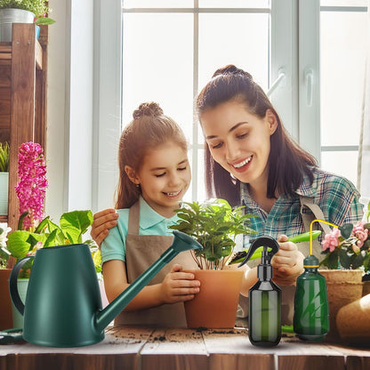 1/2 Gallon Long Spout Watering Can Set for Indoor & Outdoor Plants – Includes Spray Bottle, Squeeze Bottle, Watering Globes & Soil Moisture Meter for Garden & House Plants(Pink)