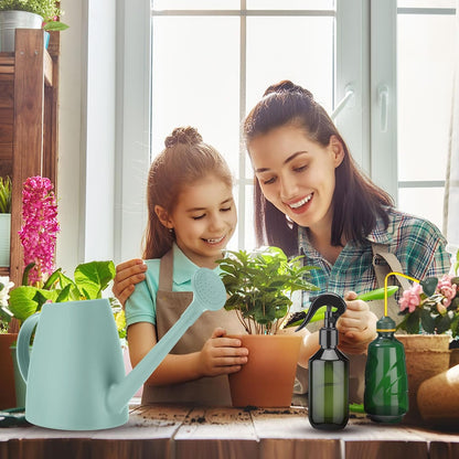 1/2 Gallon Long Spout Watering Can Set for Indoor & Outdoor Plants – Includes Spray Bottle, Squeeze Bottle, Watering Globes & Soil Moisture Meter for Garden & House Plants(Pink)