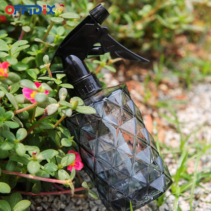 Glass Spray Bottle,Plant Mister, 0.35L/11.8oz Pressure Watering Can with Adjustable Nozzle Watering Handheld Bottles for Garden Plants Cleaning Solutions(Gray