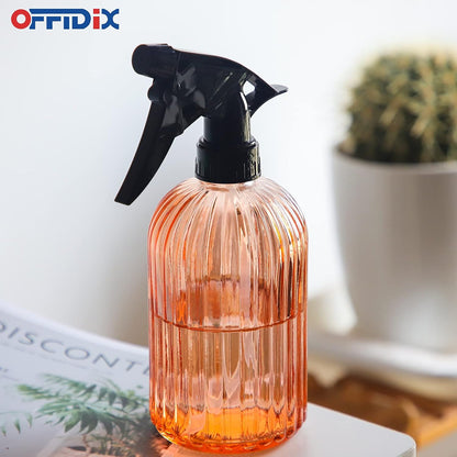 Glass Spray Bottle,Plant Mister, 0.35L/11.8oz Pressure Watering Can with Adjustable Nozzle Watering Handheld Bottles for Garden Plants Cleaning Solutions(Gray
