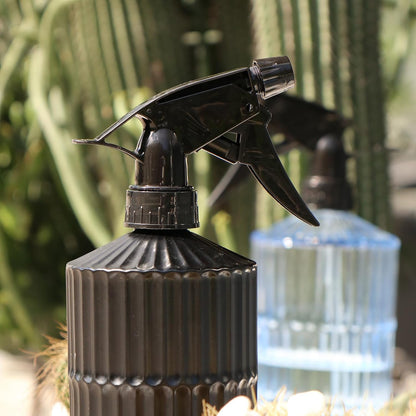 Glass Spray Bottle,Plant Mister, 0.35L/11.8oz Pressure Watering Can with Adjustable Nozzle Watering Handheld Bottles for Garden Plants Cleaning Solutions(Gray