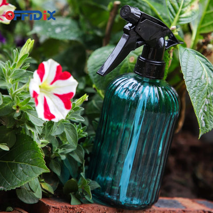 Glass Spray Bottle,Plant Mister, 0.35L/11.8oz Pressure Watering Can with Adjustable Nozzle Watering Handheld Bottles for Garden Plants Cleaning Solutions(Gray
