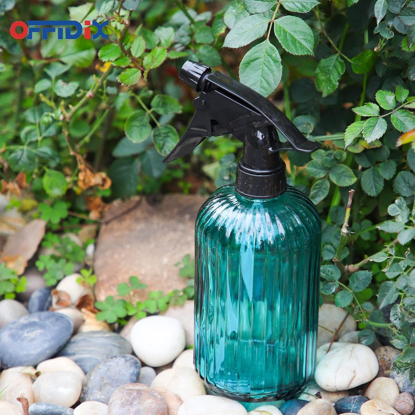 Glass Spray Bottle,Plant Mister, 0.35L/11.8oz Pressure Watering Can with Adjustable Nozzle Watering Handheld Bottles for Garden Plants Cleaning Solutions(Gray