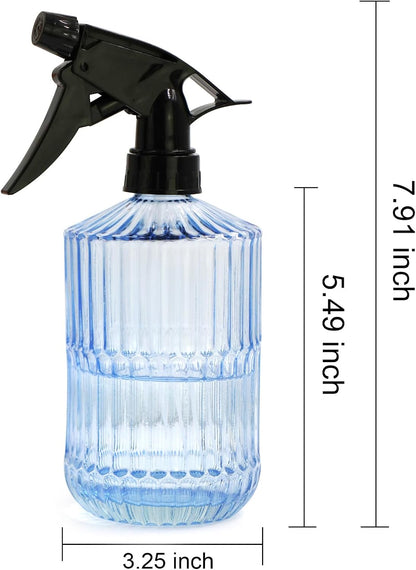 Glass Spray Bottle,Plant Mister, 0.35L/11.8oz Pressure Watering Can with Adjustable Nozzle Watering Handheld Bottles for Garden Plants Cleaning Solutions(Gray