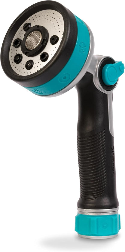 Heavy Duty Thumb Control Garden Hose Nozzle with 8 Pre-set Spray Patterns, Water Hose Nozzle for Watering Garden or Lawn