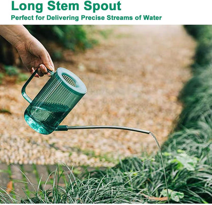 Small Watering Can for Indoor Plants, Flowers, Succulents with Long Spout 34oz(Green)