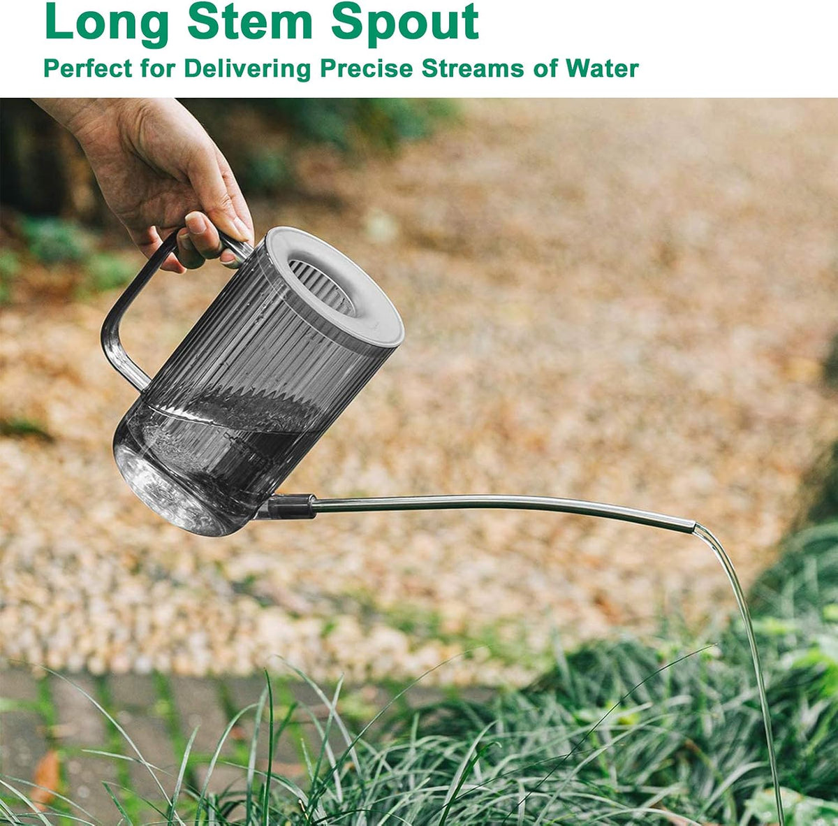 Small Watering Can for Indoor Plants, Flowers, Succulents with Long Spout 34oz(Green)