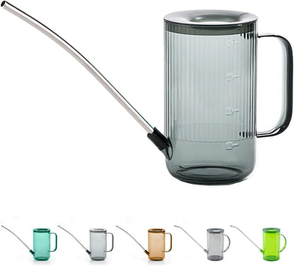 Small Watering Can for Indoor Plants, Flowers, Succulents with Long Spout 34oz(Green)