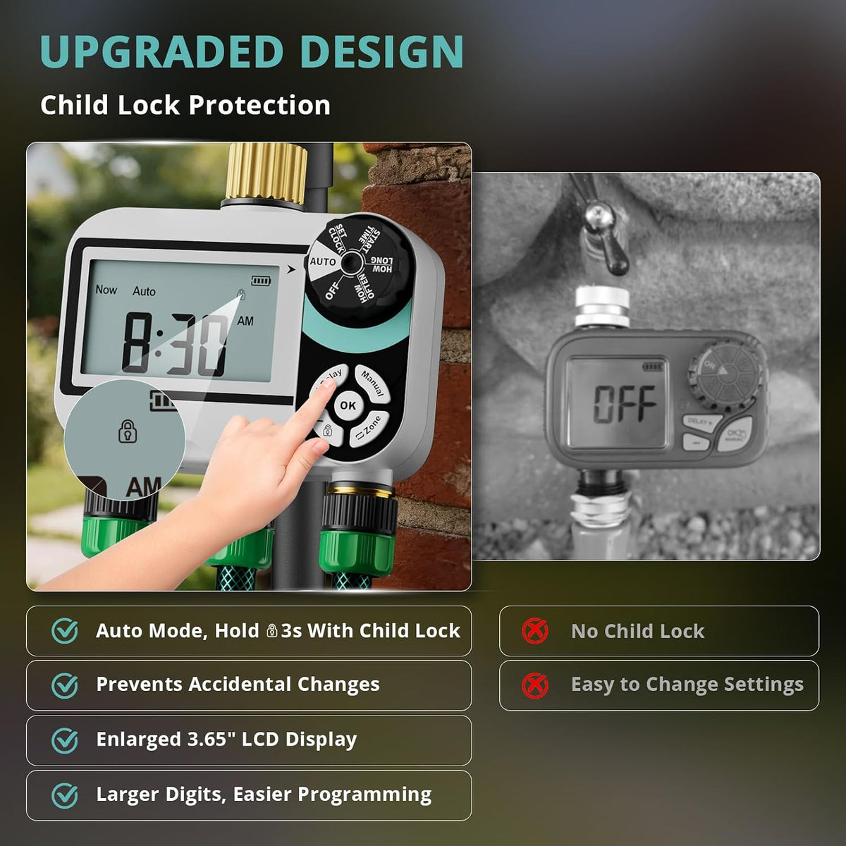 Brass Sprinkler Timer, Programmable Water Hose Timer for Garden Hose