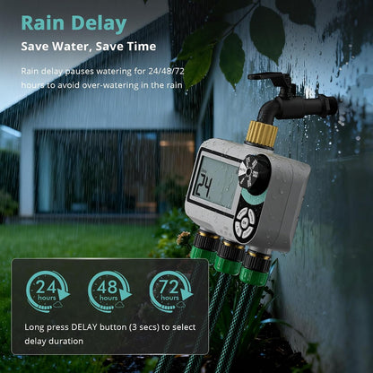 Brass Sprinkler Timer, Programmable Water Hose Timer for Garden Hose