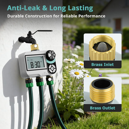 Brass Sprinkler Timer, Programmable Water Hose Timer for Garden Hose