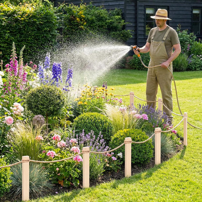 24Pcs Wooden Garden Stakes, 17in Pinewood Yard Stakes for Plant Support