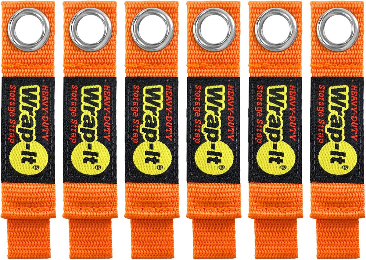 Heavy-Duty Straps - 7-inch (6-Pack) Blaze Orange