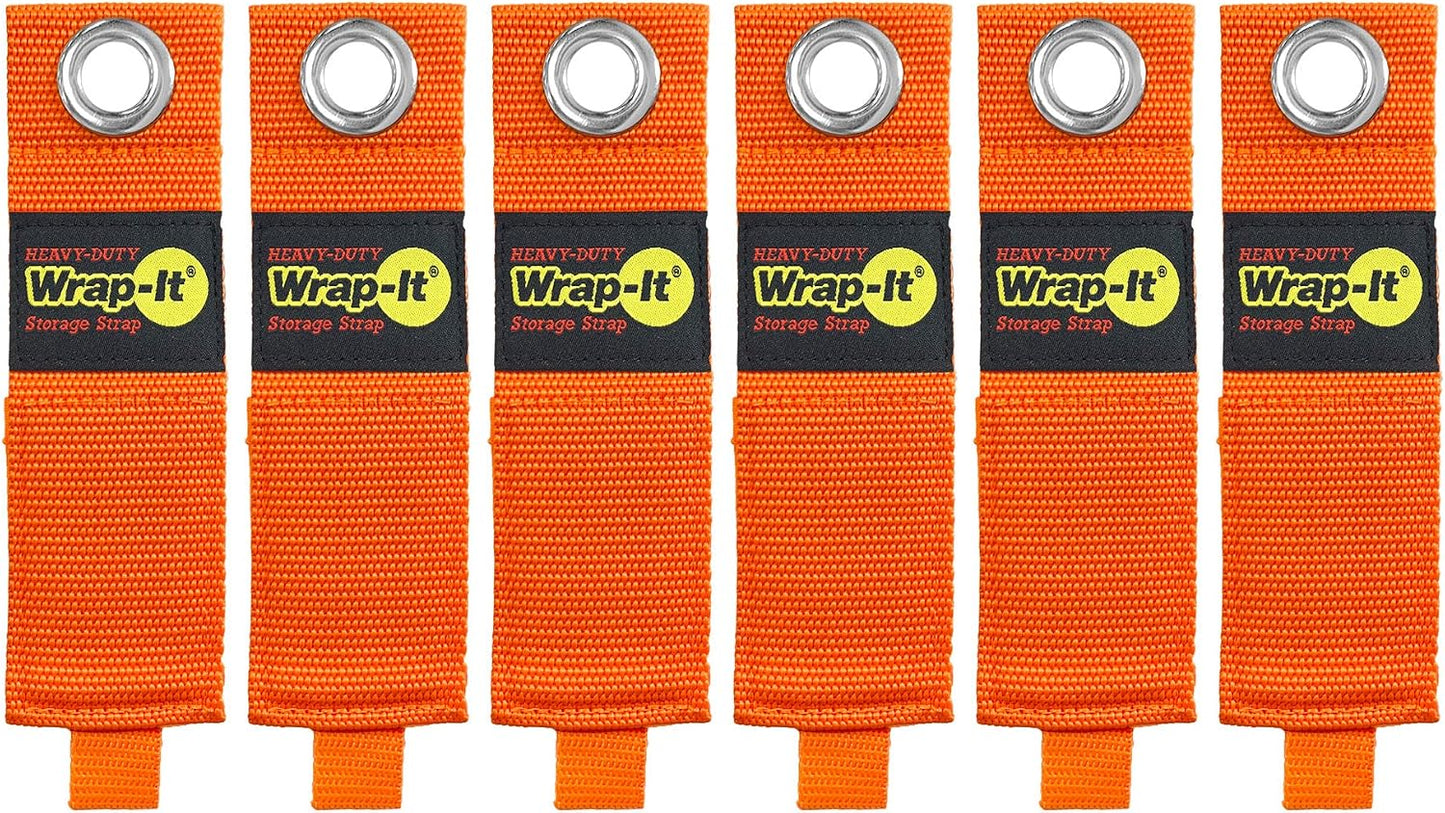 Heavy-Duty Straps - 7-inch (6-Pack) Blaze Orange