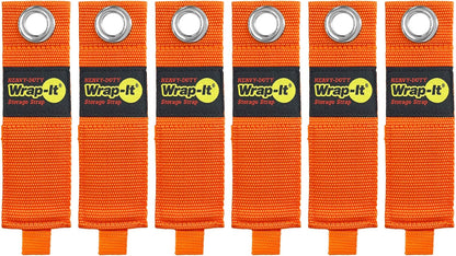 Heavy-Duty Straps - 7-inch (6-Pack) Blaze Orange