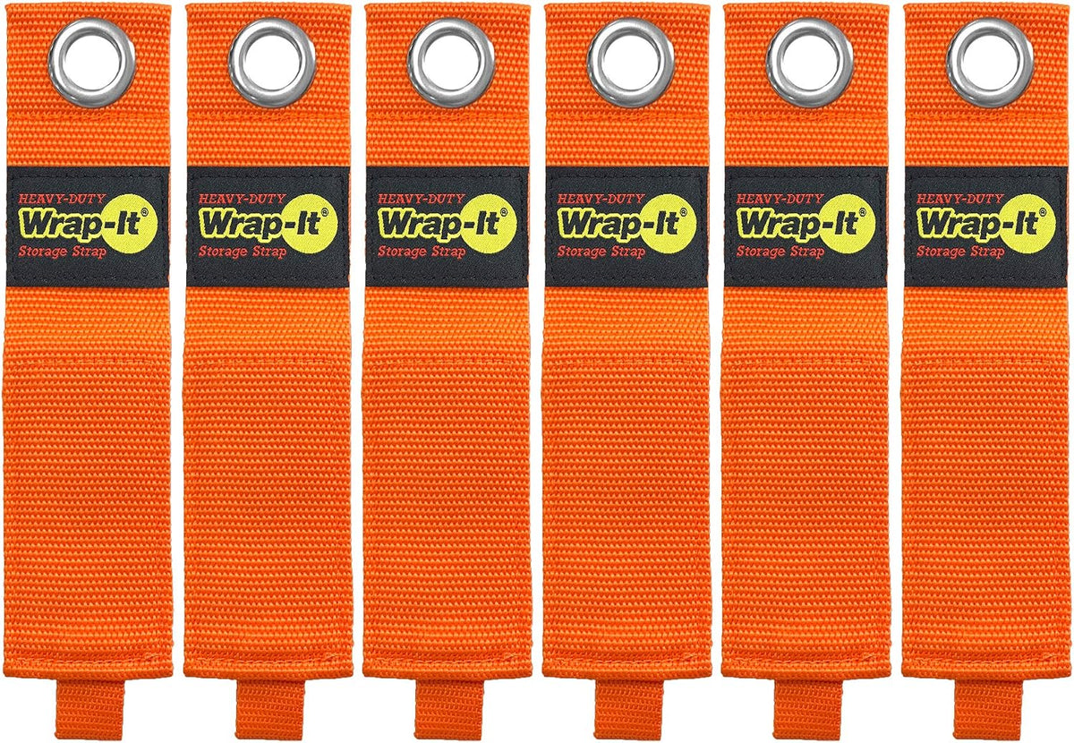 Heavy-Duty Straps - 7-inch (6-Pack) Blaze Orange