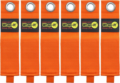 Heavy-Duty Straps - 7-inch (6-Pack) Blaze Orange