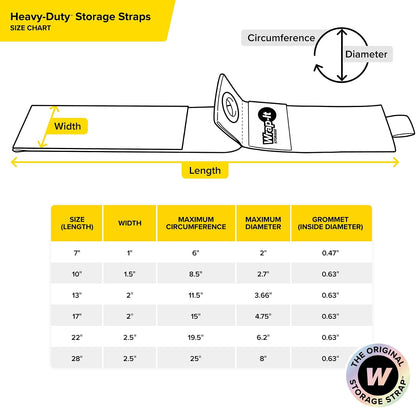 Heavy-Duty Straps - 7-inch (6-Pack) Blaze Orange
