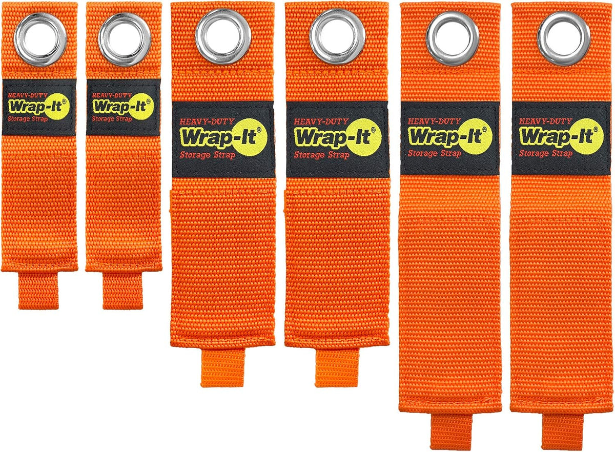 Heavy-Duty Straps - 7-inch (6-Pack) Blaze Orange