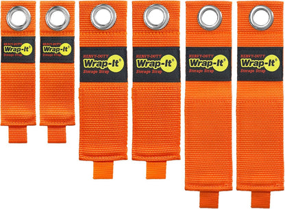 Heavy-Duty Straps - 7-inch (6-Pack) Blaze Orange