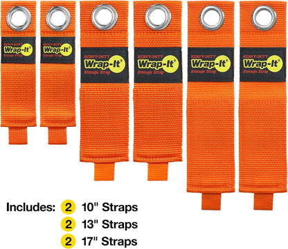 Heavy-Duty Straps - 7-inch (6-Pack) Blaze Orange