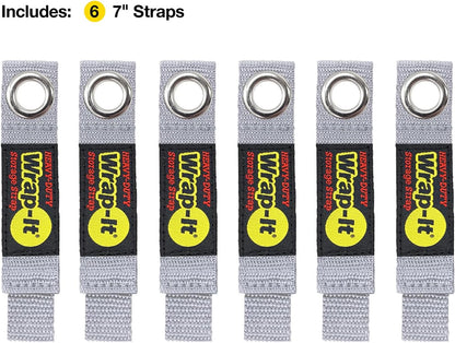 Heavy-Duty Straps - 7-inch (6-Pack) Blaze Orange