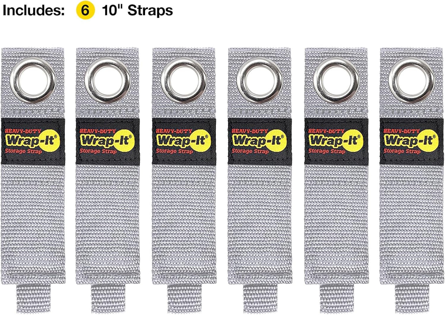 Heavy-Duty Straps - 7-inch (6-Pack) Blaze Orange
