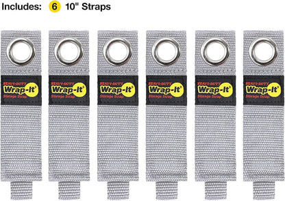 Heavy-Duty Straps - 7-inch (6-Pack) Blaze Orange