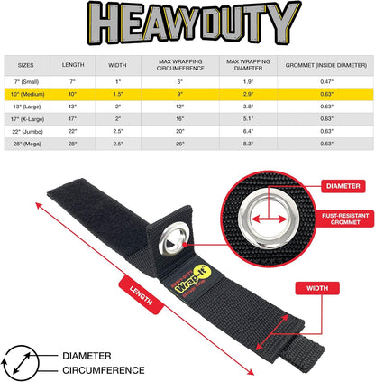 Heavy-Duty Straps - 7-inch (6-Pack) Blaze Orange