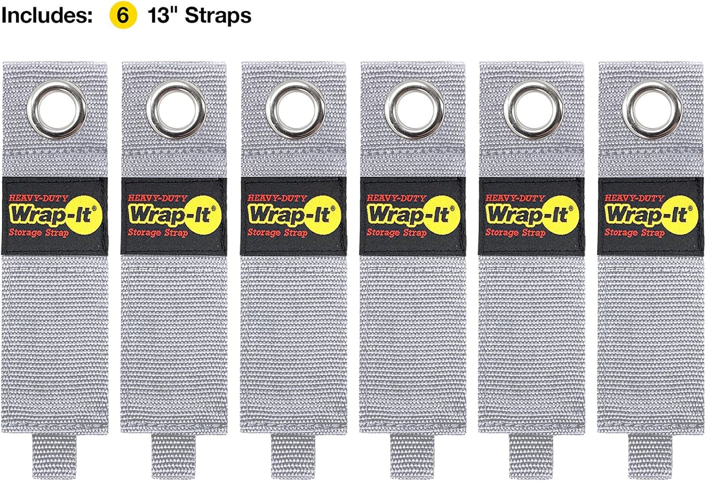 Heavy-Duty Straps - 7-inch (6-Pack) Blaze Orange