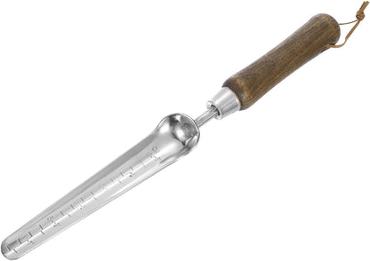 Seeding Widger 13.6 x 1.26 Stainless Steel Garden Hand Shovel Seed Trowel with Wooden Handle Long & Narrow for Planting Weeding Digging