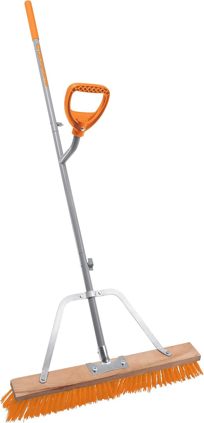 ErgieShovel 54" Ergonomic Steel Garden Cultivator w/ D Grip Handle, 4 Tine Head Lawn Tool for Yard Work, Soil Aeration, & Weeding, Orange - ERG-CLTV45