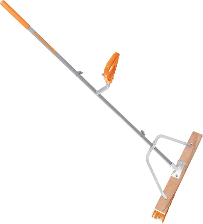 ErgieShovel 54" Ergonomic Steel Garden Cultivator w/ D Grip Handle, 4 Tine Head Lawn Tool for Yard Work, Soil Aeration, & Weeding, Orange - ERG-CLTV45