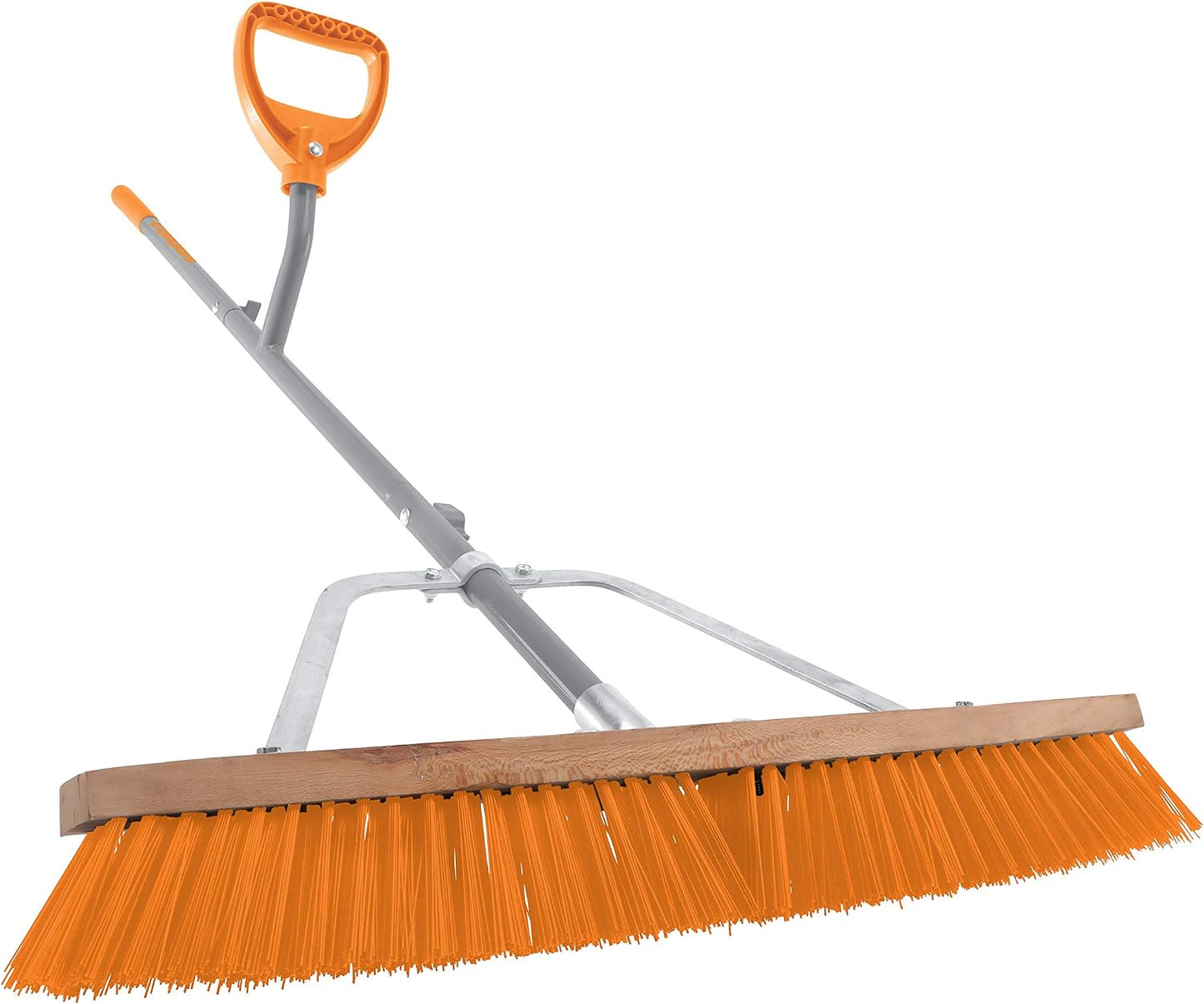 ErgieShovel 54" Ergonomic Steel Garden Cultivator w/ D Grip Handle, 4 Tine Head Lawn Tool for Yard Work, Soil Aeration, & Weeding, Orange - ERG-CLTV45