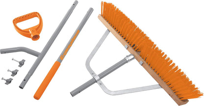 ErgieShovel 54" Ergonomic Steel Garden Cultivator w/ D Grip Handle, 4 Tine Head Lawn Tool for Yard Work, Soil Aeration, & Weeding, Orange - ERG-CLTV45