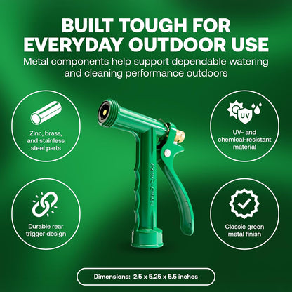 TRNZLMETAL Classic Rear Trigger Garden Hose Nozzle