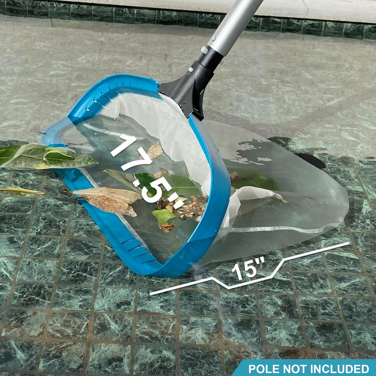 17.5" Ultra Fine Mesh Pool Pollen & Sand Skimmer Rake Net