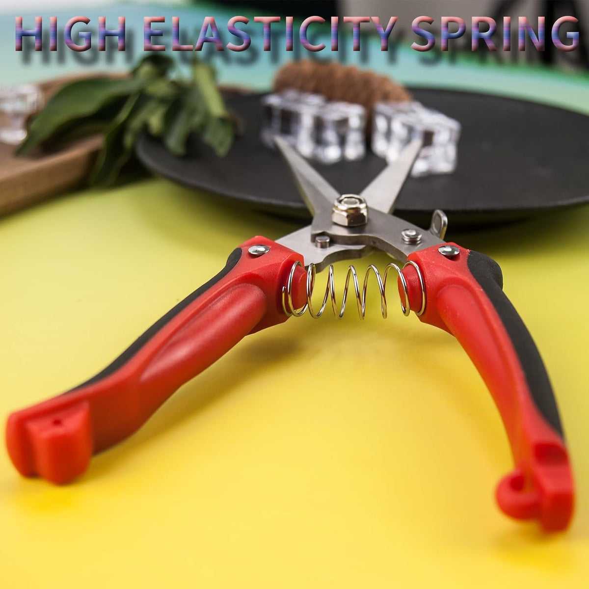 Multifunctional Stainless Steel Floral Pruning Shears Rose Thorns Clipping Tool Garden Snips Herb Scissors for Cutting Fresh Flowers Orchard Shears with Safety Lock Long Lasting Durability