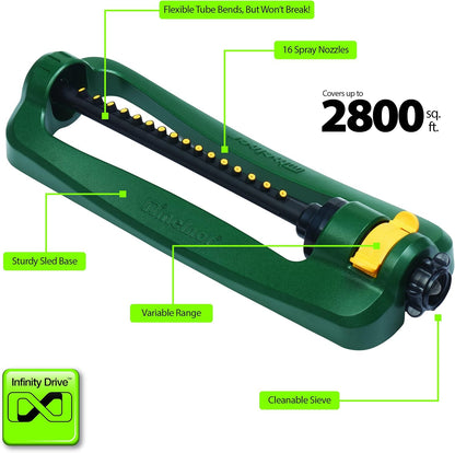 65046-AMZ TurboTek 3200 SF Turbo Oscillating Sprinkler with QuickConnect Product Adapter