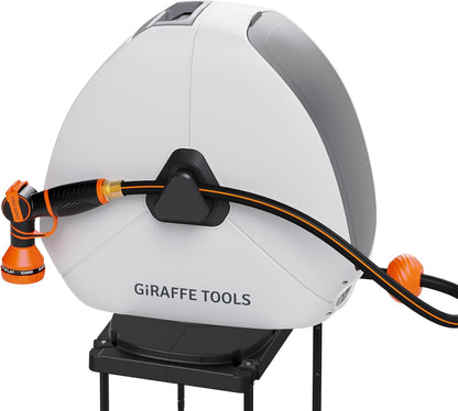Ground-Mounted Retractable Garden Hose Reel,1/2" x 82FT