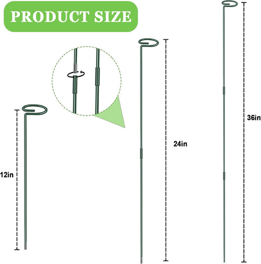 36 Inch Plant Stakes Tall, Three Sizes(12 or 24 or 36 Inch) Plant Support Stakes for Outdoor or Indoor,Garden Plant Stakes for Flowers Amaryllis Tomato Lily Peony Rose Flower Narcissus (4 Set)