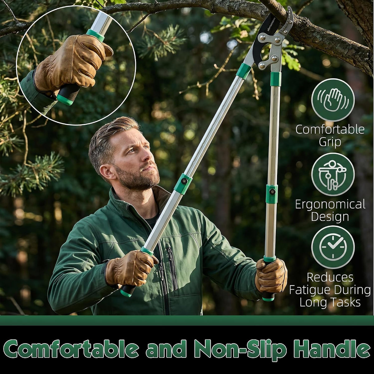 Loppers Branch Cutter 28"-41" Telescoping Lopper Heavy Duty Tree Trimmer,Chops Thick Branches with Ease,2" Inch Cutting Capacity