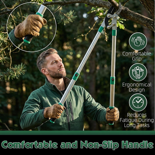 Loppers Branch Cutter 28"-41" Telescoping Lopper Heavy Duty Tree Trimmer,Chops Thick Branches with Ease,2" Inch Cutting Capacity